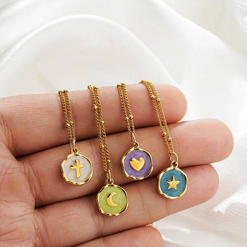 Punk Geometric Irregular Enamel Colorful Natural Stone