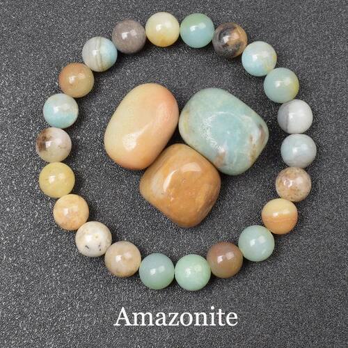Amazonite Natural Stone Beads Bracelet Colorful Real Amazon