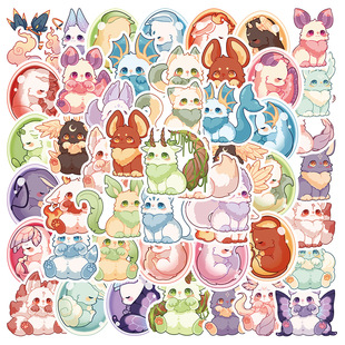 50PCS Original Anime Creature Doodle Stickers For Car