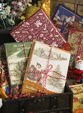 40pcs Vintage Memo Pads Material Paper Merry Christmas Junk