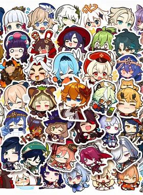 50PCS Genshin Impact Stickers Anime Cute Cartoon Phone