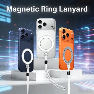 Universal Mobile Phone Magnetic Ring Lanyard Detachable