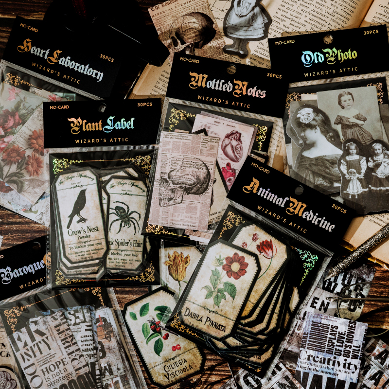 Yoofun 30pcs/pack Vintage Magician's Attic Stickers Retro