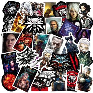 50Pcs Cartoon Anime Game Witcher Stickers for Car Laptop