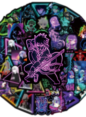 50pcs Neon Mix Anime My Hero Academia Graffiti Stickers Car