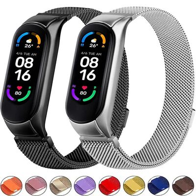 Milanese Loop Strap For Xiaomi Mi Band 7 6 5 4 3 Stainless