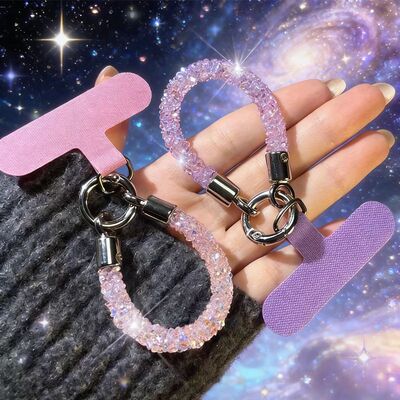 2026 New Mobile Phone Shiny Short Strap Finger Ring Lanyard