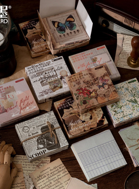 100pcs/lot Memo Pads Material Paper Vintage Fingertip Junk