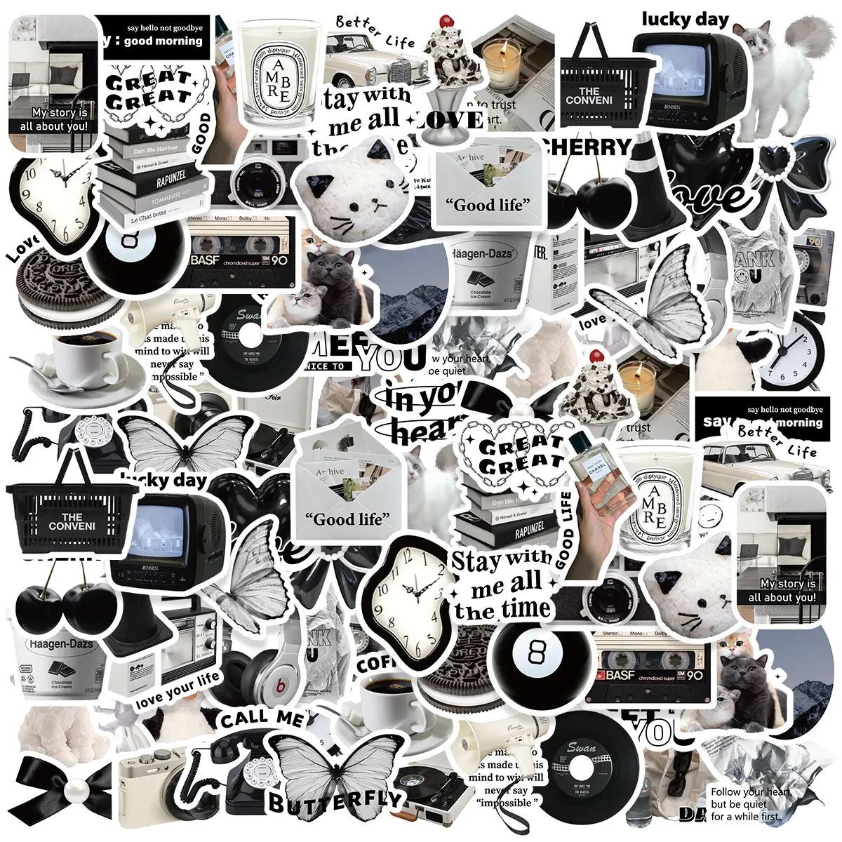 Etori Life 50pcs Cartoon?Cute?Exquisit?Literary?Objects