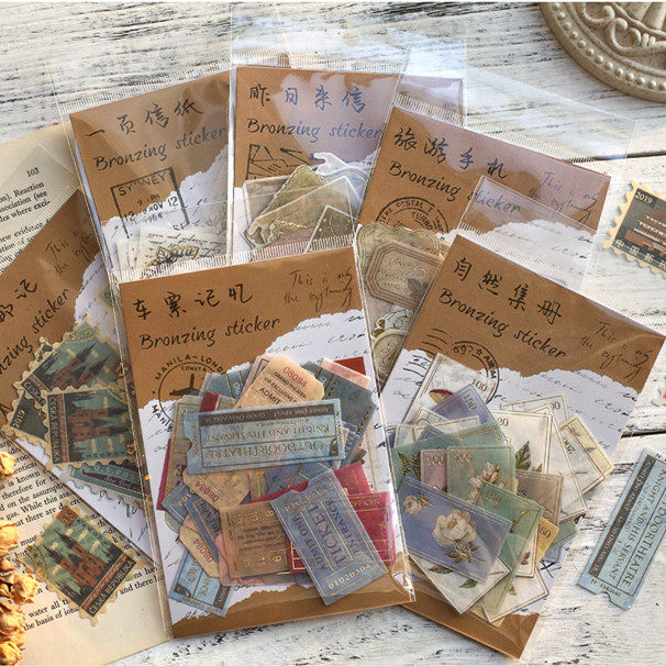 40pcs/pack Museum Series Decorative Stickers Scrapbooking