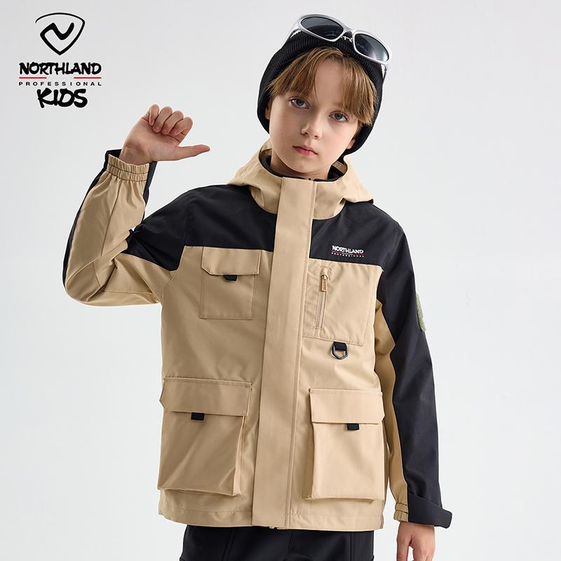 儿童冲锋衣三合一硬壳防风防泼水