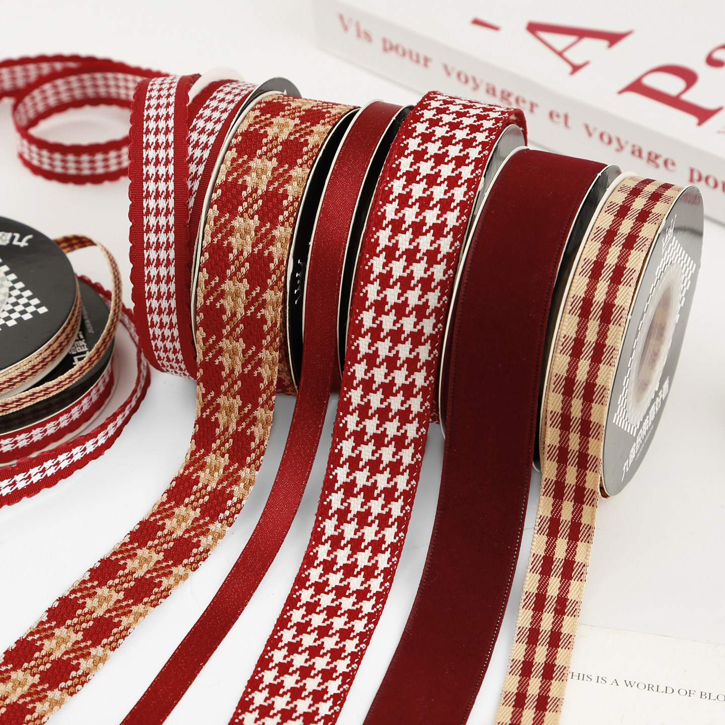 新年复古格子带礼物装饰丝带手工diy蝴蝶结彩带元旦鲜花花束缎带,鲜花速递/花卉仿真/绿植园艺,花艺缎带,淘宝优惠券,粉丝福利购,淘宝优惠卷