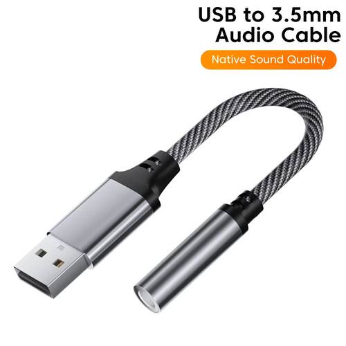 USB to 3.5mm Jack Adapter USB 3.5 Jack Audio Cable