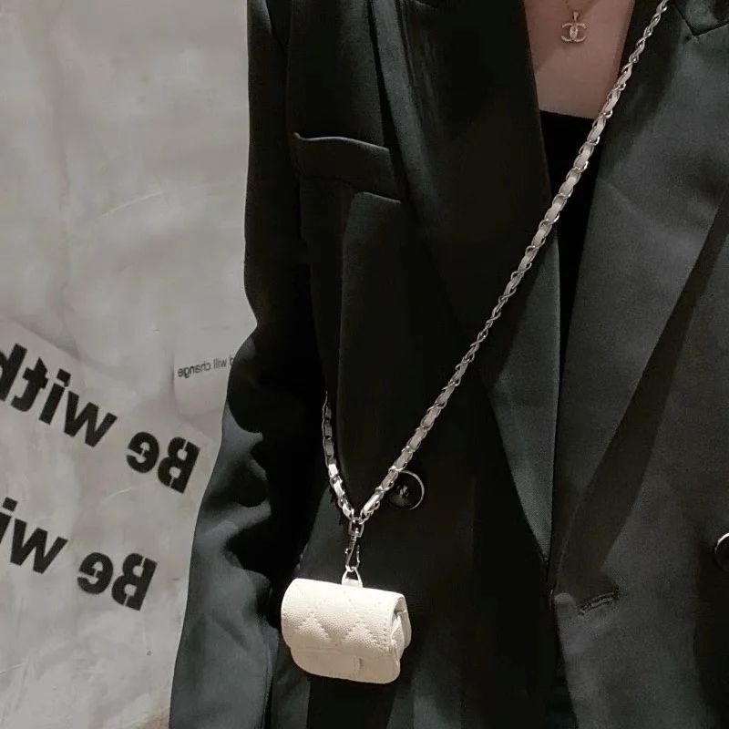 Temperament Milk White Leather Small Bag Protective Case图片