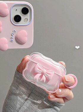 Pink Bowknot Case for Apple Airpods 1 2 3 3rd Case for