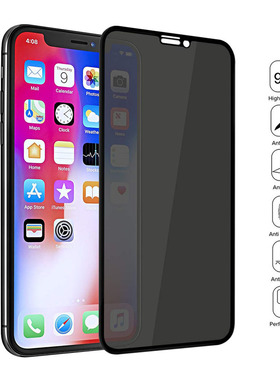 Magtim Full Cover Private Screen Protector For iPhone X XS MAX XR Antispy Tempered Glass For iPhone