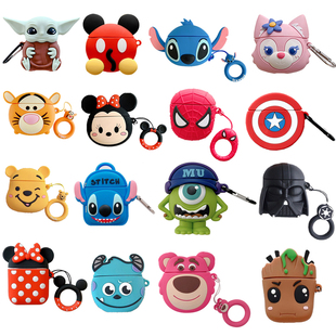 Cover for Apple AirPods 1 2 3 3rd Case for AirPods Pro Case Cute Cartoon Yoda Mickey Stitch Spiderma
