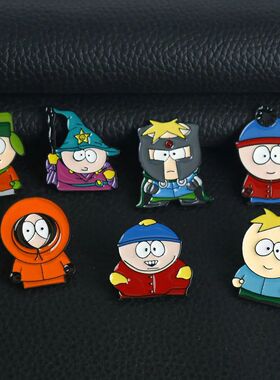 7Pcs/Set Cartoon TV Movie Cartman Figure Badges - Cute