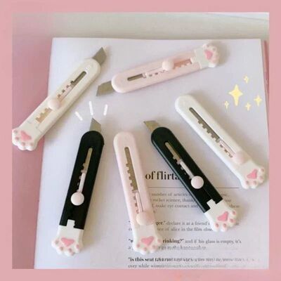 Mini Cute Cat Paw Utility Knife Lovely Cat Paw Kawaii Open