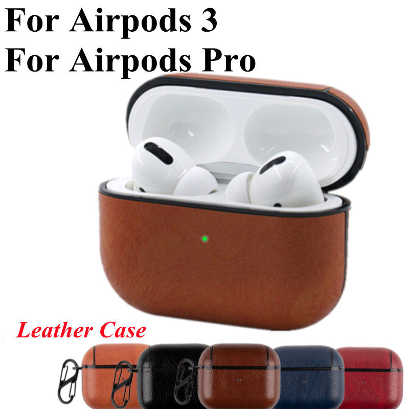Leather Case For Apple AirPods 3 Pro case Bluetooth Earphone Protective Cover Headset Charging Box