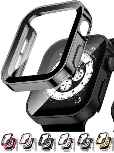 Glass+Cover for Apple Watch Accessories 45mm 41mm 44mm 40mm