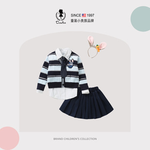 女童套装春季朱迪兔子警官儿童衣服学院风女孩制服大童学生jk裙子