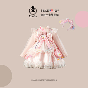 sesameclub女童美乐蒂裙子儿童公主裙冬装2025新款女孩生日衣服冬