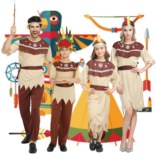 印第安演出服服装野人衣服