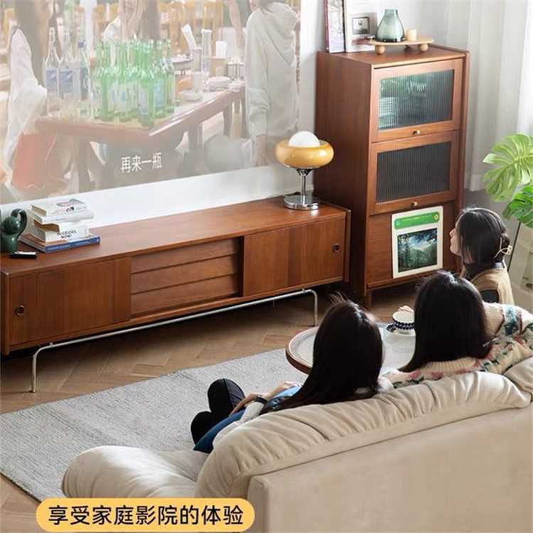 古典中式实木电视柜家用小户型客厅多功能收纳柜工作室收纳视听柜