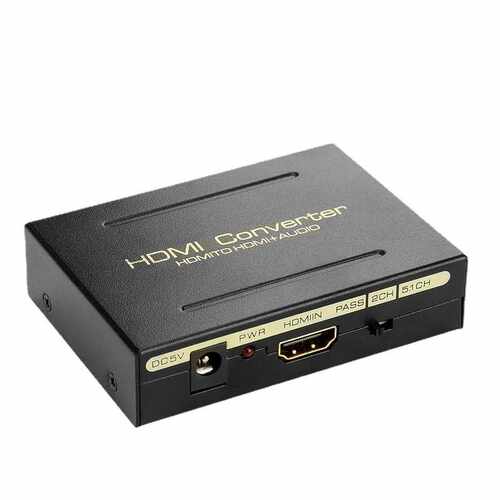 HDMI音频分离器HDMI转HDMI+Audio+SPDIF+R/L模拟音频转换器4K