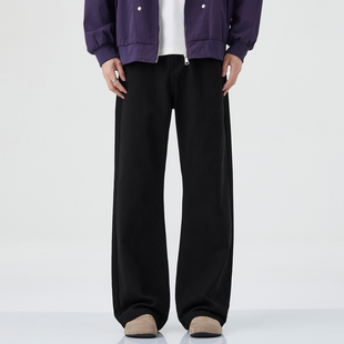 2021M水洗黑牛做旧宽松直筒微喇复古百搭牛仔裤 LOGO Vintage