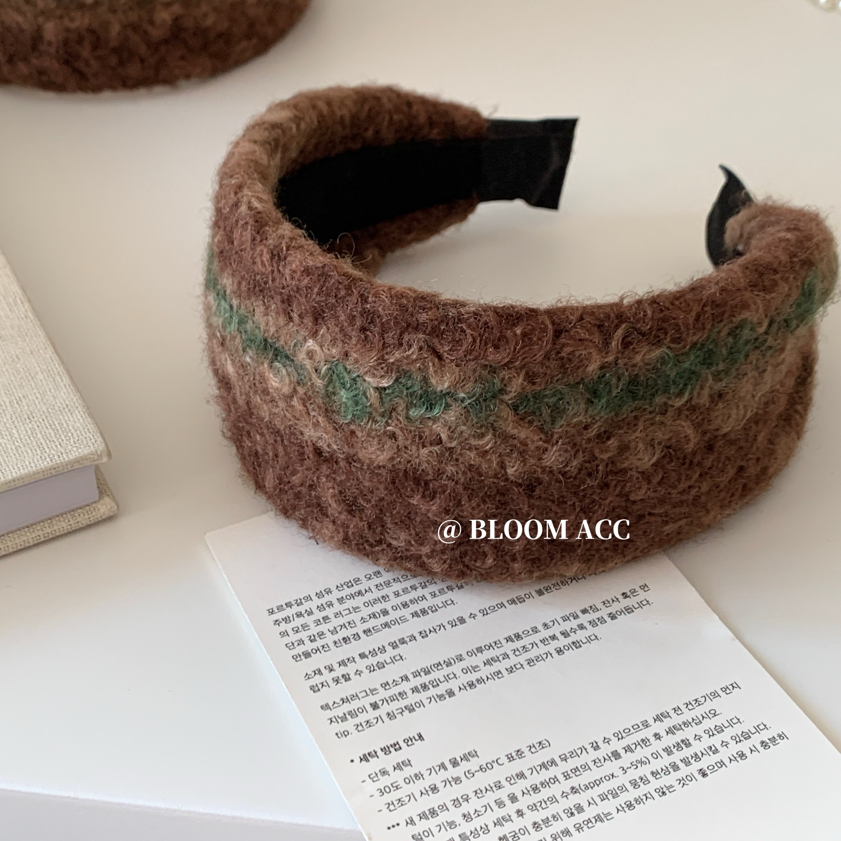 秋冬棕色复古毛绒发箍女宽边高颅顶压发卡头饰高级感百搭发卡头箍