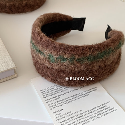 秋冬棕色复古毛绒发箍女宽边高颅顶压发卡头饰高级感百搭发卡头箍