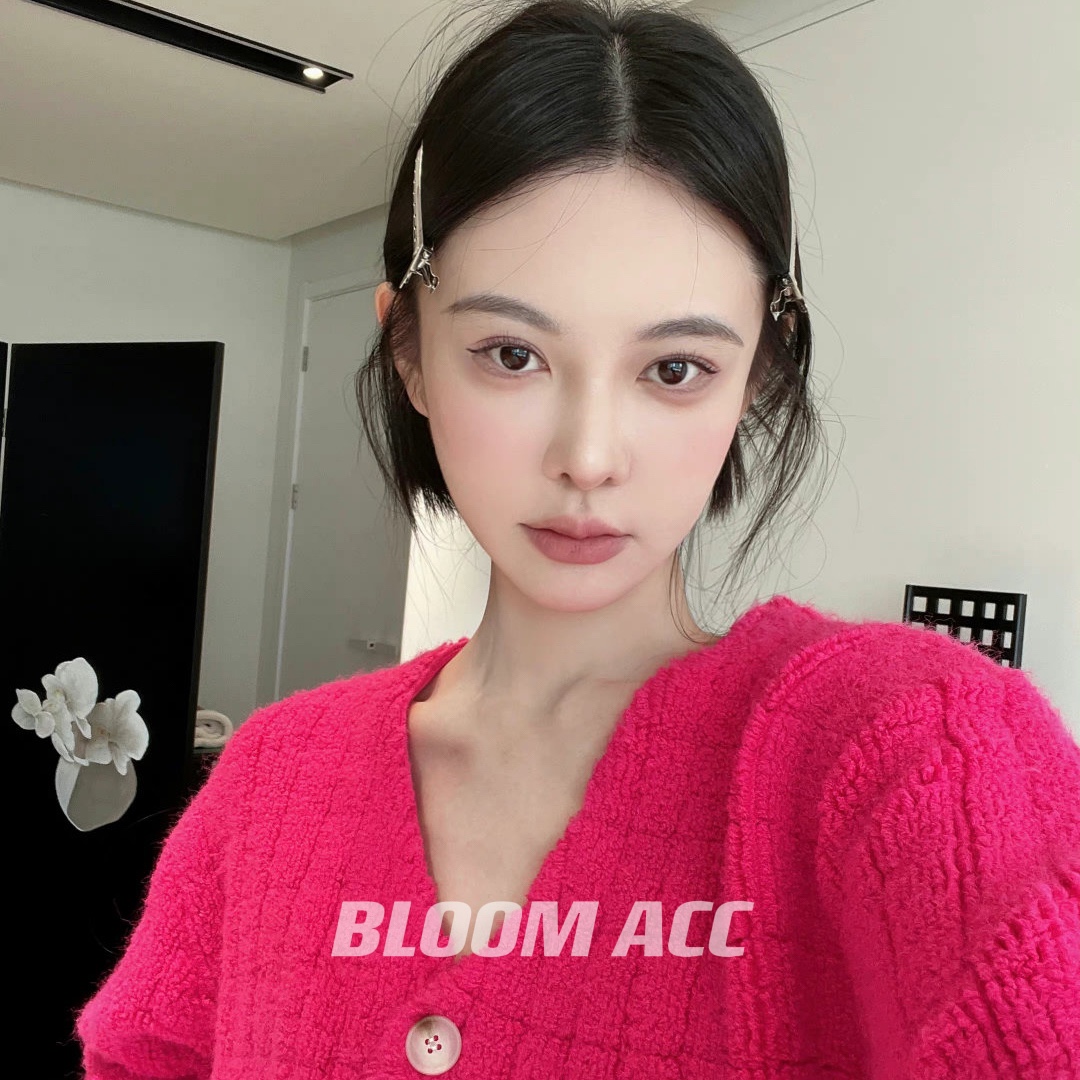 mona同款发夹银色金属简约化妆洗脸刘海发卡碎发夹套装欧阳娜娜