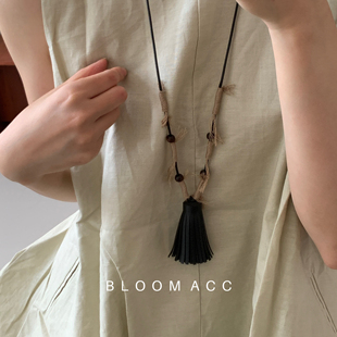 民族风复古文艺流苏编织款 毛衣链配饰链 吊坠项链搭配衣服长款