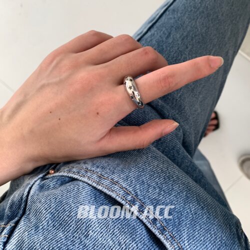韩国小众设计ins五角星开口戒指