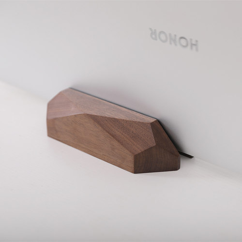 竖立放置外接屏平板实木质底座