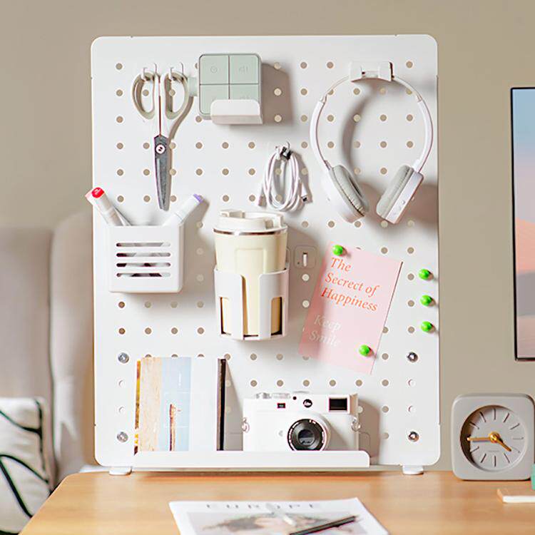 稳固扩充架洞洞板置物架电竞桌面支架耳机挂架免打孔大尺寸金属置物神器电脑鼠标键盘皆可收