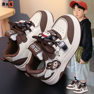 庚衣库男童鞋子2026新款春秋休闲儿童板鞋软底潮牌运动鞋男孩学生