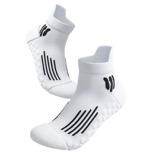 跑步袜子男款夏毛巾底篮球中筒袜白色专业运动马拉松羽毛球大码