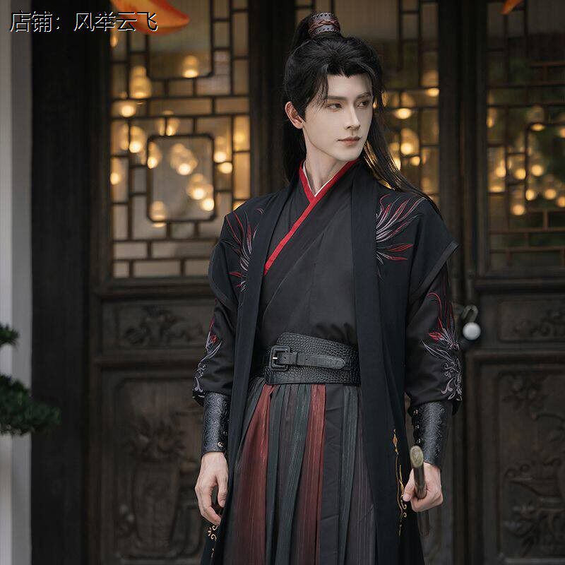 武侠侠客黑红色影视古装