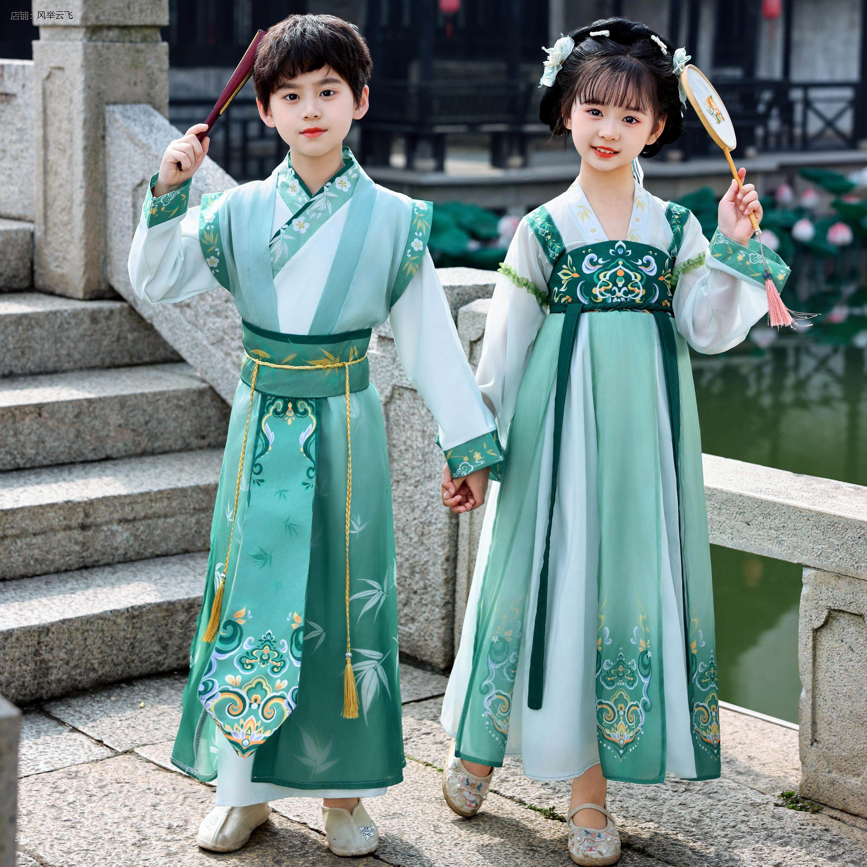 儿童古装女孩国学服中国