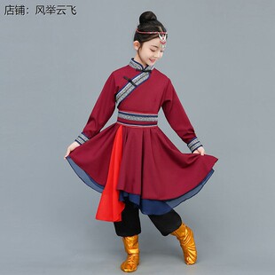 少数民族蒙古族鄂温克族鄂伦春族达斡尔族民族舞蹈舞台表演出服装