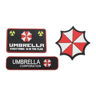 战术兵 生化危机保护伞标志PVC魔术贴军迷服饰背包头盔士气章臂章