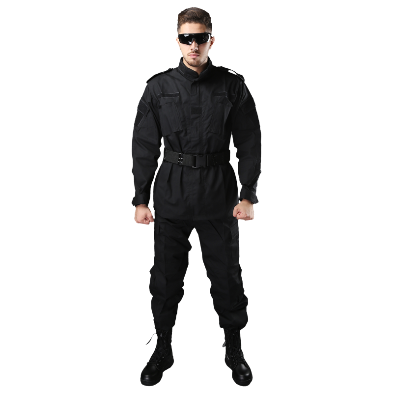 战术黑色多功能套服户外作训工装