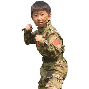 战术兵儿童迷彩服套服军训小孩学生男女童夏令营训练CS吃鸡套装