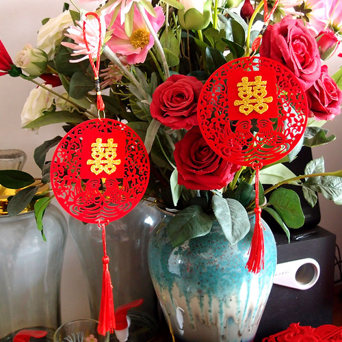 结婚婚庆喜字挂件装饰布置挂饰