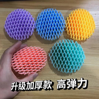 3D打印萝卜家族萝卜弹力网解压治愈格子土豆片新奇特变形蠕虫玩具