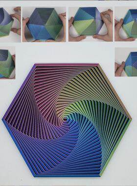 新款Fractal Fidget Hexagon分形烦躁六边形解压减压神器视觉玩具