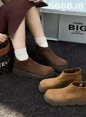 2025年骄家新款牛反绒短靴8141